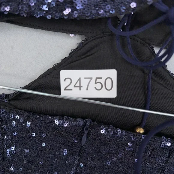 HELLO MOLLY Wanna Know How You Feel Sequin Dress Womens XS Navy Party Dressy - Picture 15 of 15